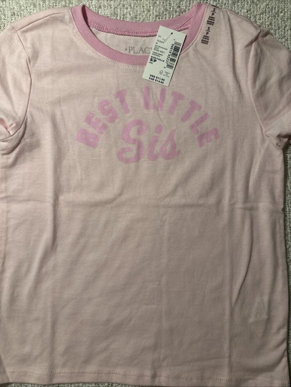 Best Little Sis Children’s Place Toddler Girls Shirt Size Small New With Tag